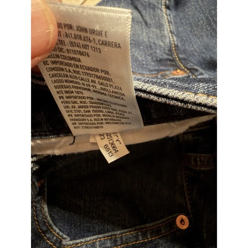 American Eagle Jeans Mens 36x34 Original Bootcut Airflex Blue Denim Whiskers